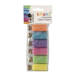 Glass Glitter Shakers - Set of 6's, Assorted Colours
